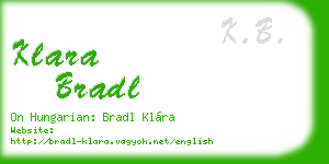 klara bradl business card